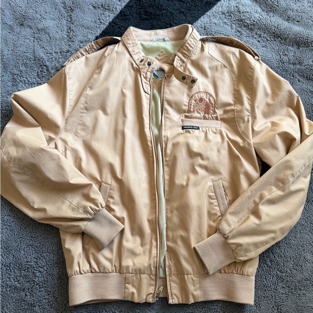 Members Only 20th century FOX Light Brown Bomber Jacket